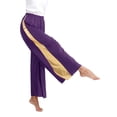 thumbnail image 6 of TiaoBug Womens Liturgical Modern Dance Performance Outfits One Shoulder Sleeveless Dress and Pants Set Purple L, 6 of 7