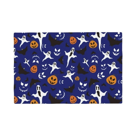 

Placemats Set of 4 fun halloween ghost Heat Resistant Non - Slip Place mats Waterproof table mat for Kitchen Dining-4片装