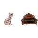 thumbnail image 1 of Figura de gato en miniatura para escritorio, sofá, mueble para casa de muñecas, silla individual, modelo de cerámica. Ideal para regalar o decorar el, 1 of 8