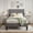 Dark Gray, variant on VECELO 3-Piece Bedroom Set Include Dark Grey Queen Size Bed & 2 Brown Nightstand( 1-Drawer)