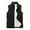 Black, variant on Puffer vest Mens Thickened Warm Vest Stand Up Loose Casual Vest Jacket