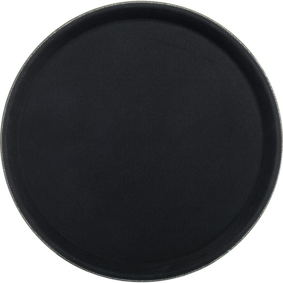 Carlisle GripLite Round Serving Tray, 11-1/4", Black