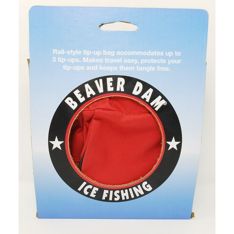 Beaver Dam Rail Tip up Soft Sided Cooler Vinyl Fishing Lure Bag-3 Pocket  Carry Bag