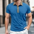 thumbnail image 2 of Men's Polo Shirts Business Smoothing Button Collared Short Sleeved Basic Top with Pocket Casual Comfortable Stretch Performance Mens Shirts, 2 of 7