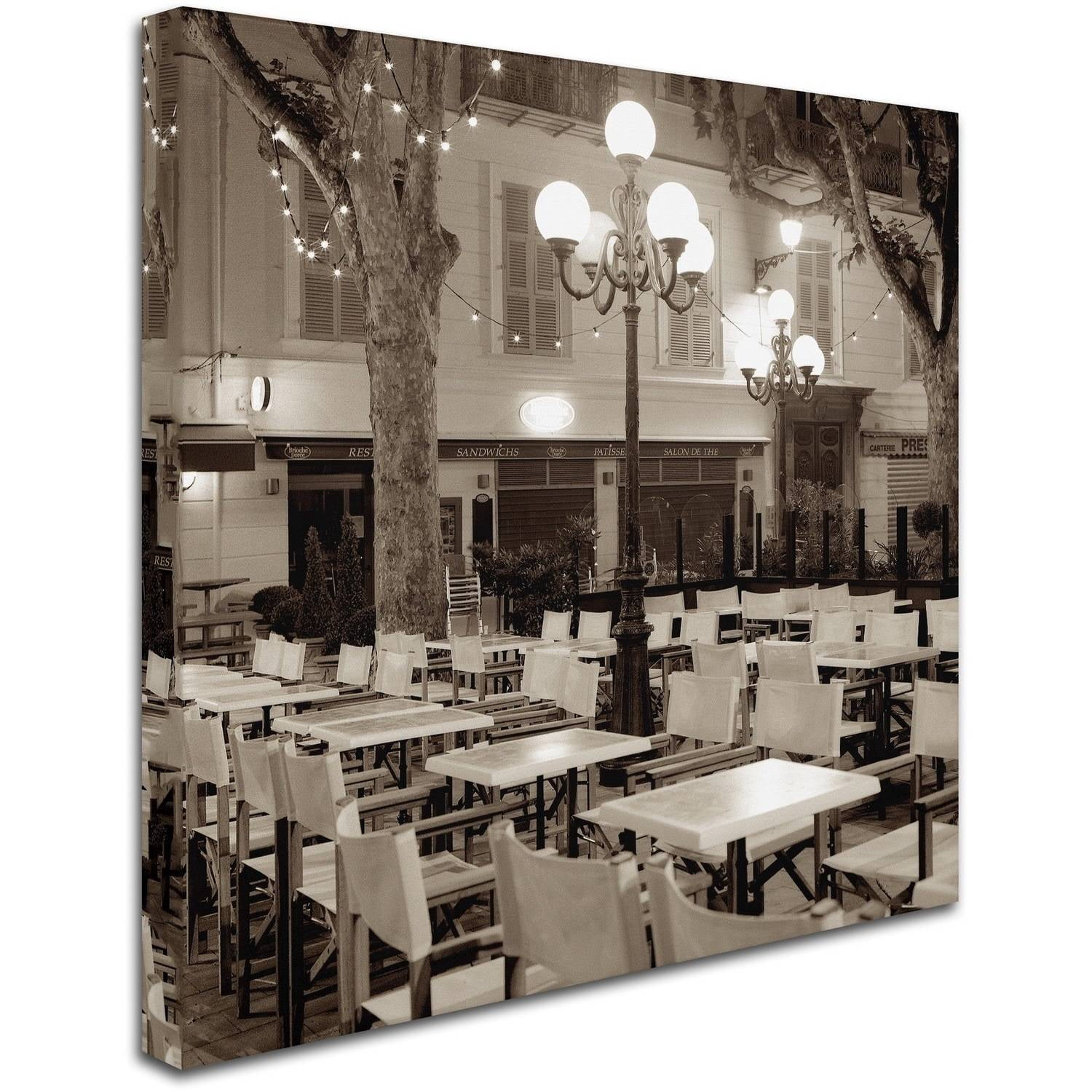 Trademark Fine Art "Cote d'Azur Cafe I" Canvas Art by Alan Blaustein
