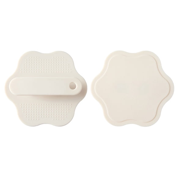 1 Pc Silicone Body Scrubber Gentle Exfoliating Brush on Sensitive Skin Soft Shower Scrubber for Body, Hygienic Silicone Loofah Bathroom Essentials Brush for Women, Men, 3.93 Inch, Beige