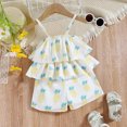 thumbnail image 4 of Odeerbi Baby Boy Girl Clothes Toddler Jumpsuit Outfit 2025 Fashion Cute Pineapple Print Ruffles Suspenders Shorts Romper Bodysuit White, 4 of 9
