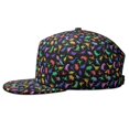 thumbnail image 3 of Modern Dinosaur Flat Brim Hat - Minimalist Dino Print Adjustable Baseball Cap for Men & Women, 3 of 5