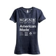 thumbnail image 1 of American Made Women's Fashion Relaxed T-Shirt Tee Heather Navy 2X-Large, 1 of 3