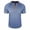 Light Blue, variant on HAiming Mens Short Sleeve T-Shirt Color Block Striped Casual Button Crew Neck Pullover Tops with Pocket