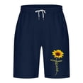 thumbnail image 4 of Puntoco Pantalones Cortos Deportivos Con Bolsillos Informales Elásticos Con Cordones Para Hombre, Pantalones Cortos Para El Hogar, Pantalones De Tres Cuartos, Azul Xxxl, 4 of 4