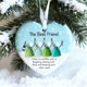 thumbnail image 1 of Adorno de cristal marino "Brindemos por la amistad" | Frase conmovedora para las fiestas | Riéndonos y lidiando con idiotas | Decoración para el árbol de Navidad de mejores amigas, 1 of 8