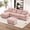 Light Pink, variant on Wiilayok 114" U Shaped Sectional Sofa with Chaise Lounge and Ottoman,Chenille Modular Sectional Sofa Couch for Living Room,Pink
