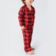 thumbnail image 5 of Conjunto De Ropa De Dormir Para Niños, Conjunto De Navidad Familiar, Elástico, Suelto, Sin Pelusa, Informal, Estampado A Cuadros, Para Padres E Hijos, Para La Vida Diaria De Las ANGGREK Rojo NIÑO 8-9A, 5 of 5