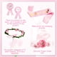 thumbnail image 3 of Kit de fajas de maternidad Xinnun, 5 unidades, corona de flores, color rosa, para baby shower, 3 of 7