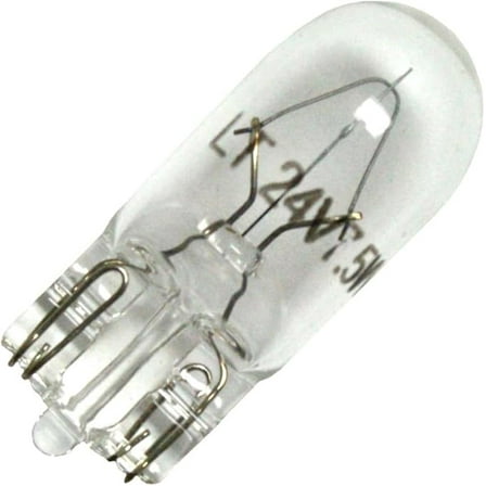 Good Bulb 7.5W T3.25 Halogen Light Bulb – 24V Wedge Base, Clear, Xenon-Filled, 10,000 Hour Life for Sign & Indicator Lighting 10 Pack