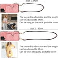 thumbnail image 6 of Phone Case for Samsung Galaxy A42 5G Zipper Wallet Cover with Credit Card Holder Slot Shoulder Crossbody Strap Long Lanyard Leather Cell Accessories A 42 G5 42A S42 4G 2021 Women Girls Pink, 6 of 14