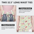 thumbnail image 6 of Pioneer Flower Floral Print Pattern Apron for Women and Men, Cotton Linen Waterproof with Pockets, Adjustable, 33x27 Inch for Kitchen, Gardening, BBQ, Salon, 6 of 6