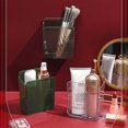 thumbnail image 3 of CNKOO Wall-Mounted Storage Box - No Drilling  Adhesive  Wide Opening  Transparent Cosmetics Container Organizer, 3 of 8