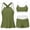 *Army Green, variant on VBVC Women's 3 Piece High Waisted Tankini Set , Athletic Modest Bathing Suit For Women , Ladies' Color Block Workout Swimwear with Pockets,Army Green,S-2XL