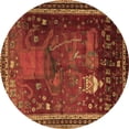 thumbnail image 1 of Ahgly Company Indoor Round Animal Brown Traditional Area Rugs, 6' Round, 1 of 4