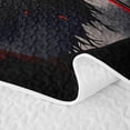 thumbnail image 5 of Homewish Traditional Samurai Print Twin Quilt Set,Japanese Ink Painting Twin Coverlet Set,2 Pieces, 5 of 7