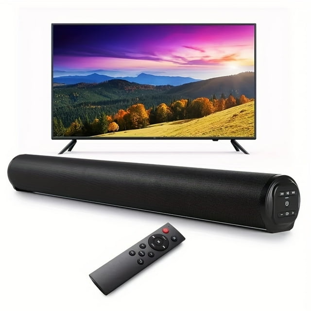 Clearance Sales! 22Inch Sound Bars for Tv, Small Soundbar,Surround Sound System Tv Sound Bar Speakers with Bluetooth/Optical/Aux Connection for Pc/Gaming/Projectors Electronics Gadgets Speaker