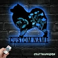 thumbnail image 3 of Craftnamesign Custom FLoral Samoyed Metal Wall Art LED Light, Custom Flower Dog Lover Name Sign, 3 of 5