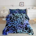 thumbnail image 1 of Erosebridal Blue Cheetah Print Bedding Queen Comforter Set, Modern Abstract Down Comforter, Leopard Room Decor, 3-Piece, 1 of 7