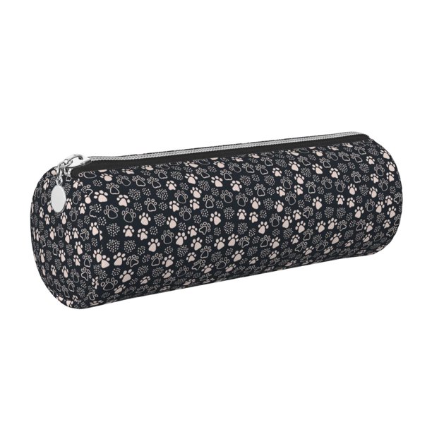 Disketp Dog Paw Estuche Organizador de Lápices de Cuero, Estuche de Oficina con Cremallera para Bolígrafo y Lápiz