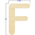 thumbnail image 2 of Pack of 1, 10 Inch x 1/4 Inch F Round Font Wood Letters for Wood Craft Project, Children or Adult Art Work, Home and Holiday Décor and DIY Fun, Made in USA, 2 of 2