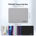 thumbnail image 4 of TECKNET BASICS Mouse Pad with Anti-fray Stitching, Waterproof Non-Slip Base, Stitched Edges Gaming Mouse Mat for Laptop, Compatible with Laser/Optical Mice -Grayish White, 4 of 7