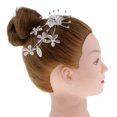thumbnail image 3 of Accesorio para el cabello con forma de flor de cristal con purpurina Yuyangstore Cabezal nupcial de boda, 3 of 8