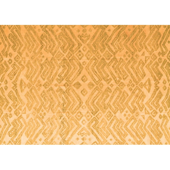 Ahgly Company Indoor Rectangle Abstract Orange Modern Area Rugs, 6' x 9'