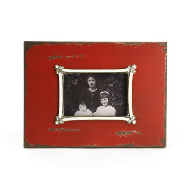 Zentique PC015 Wooden Photo Frame, Antique Red - 10 x 7.5 in.
