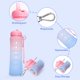 thumbnail image 3 of Botella de agua plegable con marcador de tiempo, botella de agua deportiva de 20 oz grande a prueba de fugas, reutilizable sin BPA, botellas de agua portátiles colapsadas para viajes, deport, 3 of 5