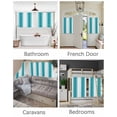 thumbnail image 3 of Turquoise White Ombre Short Blackout Curtains 24 Inch Long Gradient Color Rod Pocket Kitchen Curtains, 2 Panels Thermal Insulated Room Darkening Drapes for Bedroom, 30"W x 24"L, 3 of 5