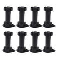 thumbnail image 1 of 8pcs Thicken Adjustable Height Furniture Legs Plastic Table Legs for Sofa Cabinet Foot Support Furniture Accessories (100-120 Black), 1 of 5