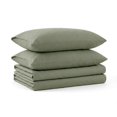 thumbnail image 1 of Juego de sábanas de franela Tribeca Living Twin XL, color verde, 1 of 8
