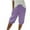 Purple, variant on Women's Linen Shorts Casual Bermuda Long Linen Shorts High Waisted Comfy Summer Shorts with Pockets