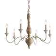 thumbnail image 6 of lnc distressed handmade chandeliers, 6-light rust-colored arms pendant light, french country style, 6 of 8