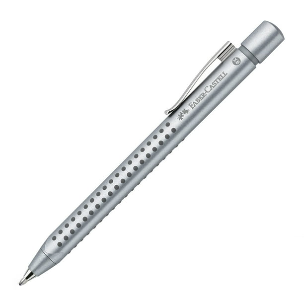 Bolígrafo Faber-Castell Grip 2011 de punta media, color plateado