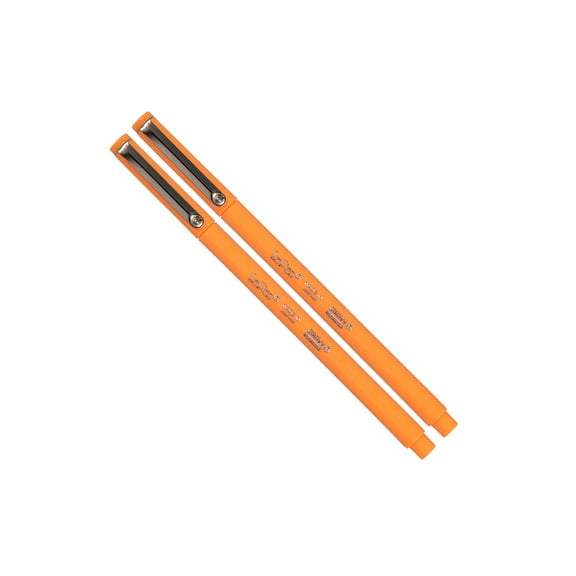 Marvy Uchida Le Pen Felt Pen Fine Tip Neon Orange Ink 2/Pack (76530910A)