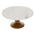 thumbnail image 6 of DecMode 12" x 6" White Mango Wood Decorative Stand with Wood Base, 1-Piece, 6 of 7