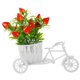 thumbnail image 1 of GOOHOCHY Adorno de flores simuladas con cesta para bicicleta de triciclo, fresa falsa, flor falsa para decoración, 1 of 8