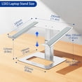thumbnail image 4 of LSX Aluminum Laptop Stand Ergonomic Adjustable Notebook Stand Riser Holder Computer Stand Compatible with Air Pro Dell HP Lenovo More .Laptops (), 4 of 9