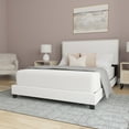 thumbnail image 5 of Willow Nailhead Trim Upholstered Full Bed, White Faux Leather, 5 of 17