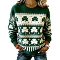 thumbnail image 4 of Womens Sweatshirt Irish Saint Long Sleeve Crewneck Oversized Pullover Oversized Sweatshirt for Women, 4 of 5