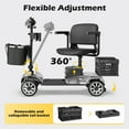 thumbnail image 6 of EAGLOG Upgrade 4 Wheels Mobility Scooter with Removable Battery, Compact Heavy Duty Mobile for Travel, Foldable Powered Wheelchair for Adult, 330lbs, Silver, 6 of 12