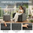 thumbnail image 5 of CozyHome Wicker Furniture, Outdoor Recliner Lounge Chair, 5 of 6